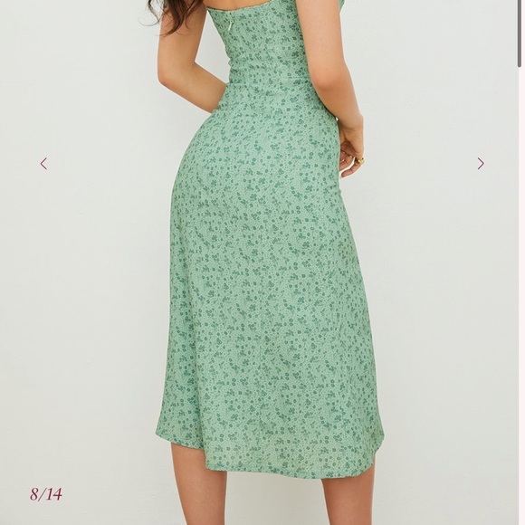 🖤NWT🔺HOUSE OF CB CORNELIA
Green Tonal Floral Midi Dress - Picture 9 of 14